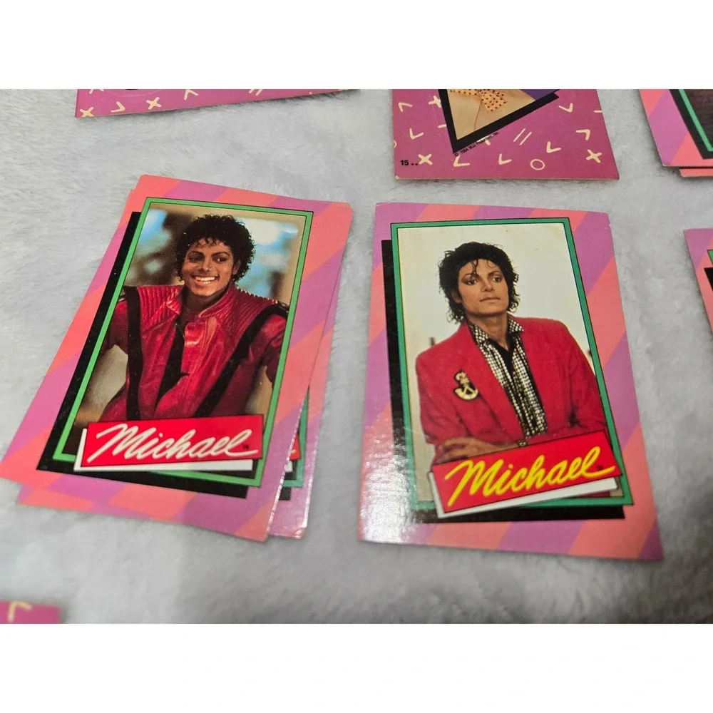 Vintage 1984 Michael Jackson Trading Cards & Stickers Lot Thriller Era Topps MJJ